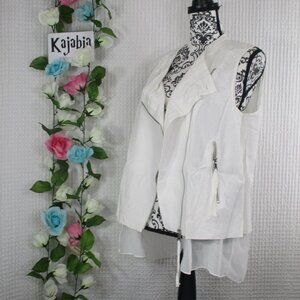 TWO by VINCE CAMUTO White Vest Size Large